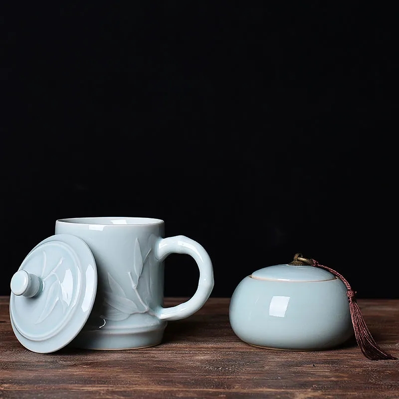 江苏陶瓷茶杯会议杯水杯高档礼盒套装